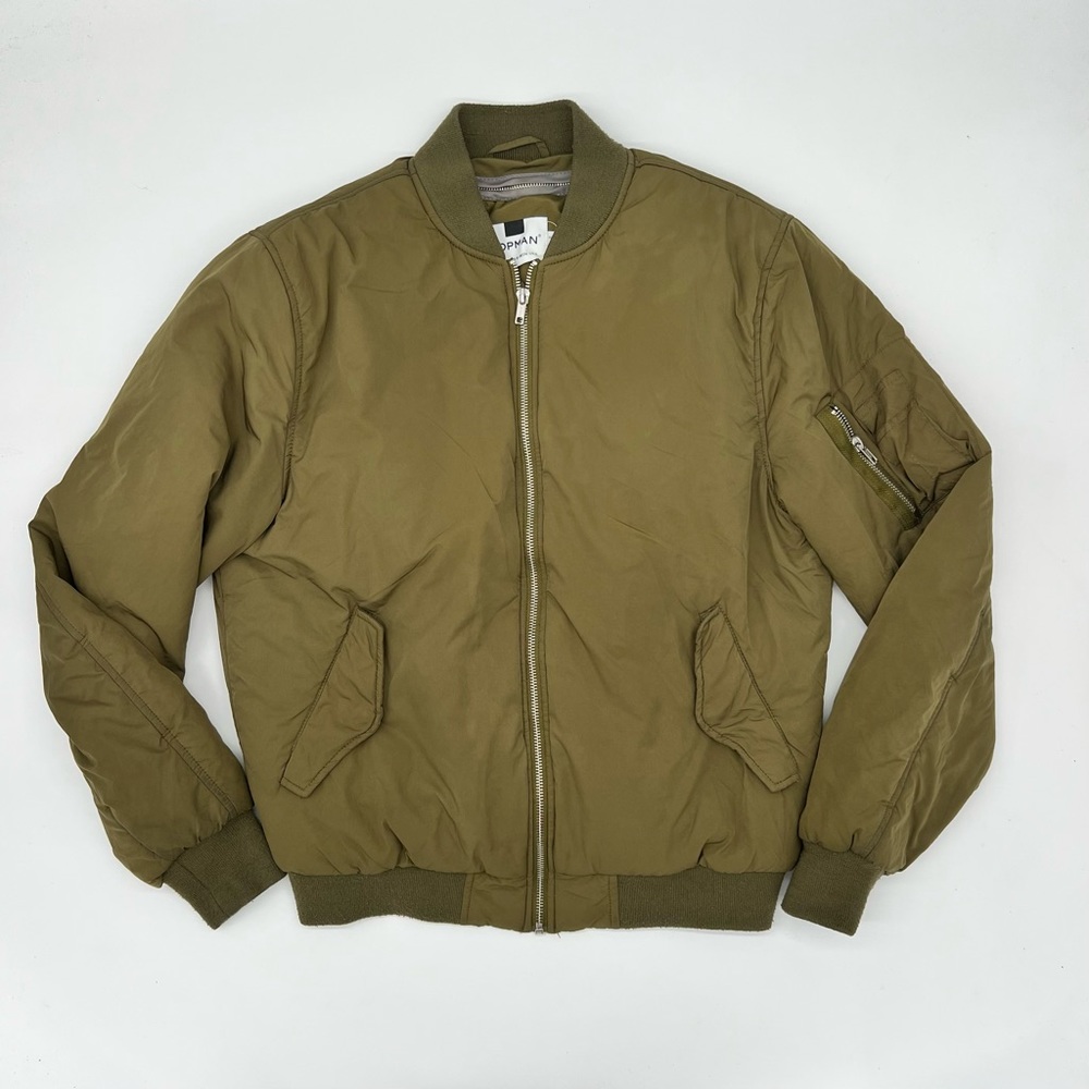 Topman Olive Green Bomber Jacket